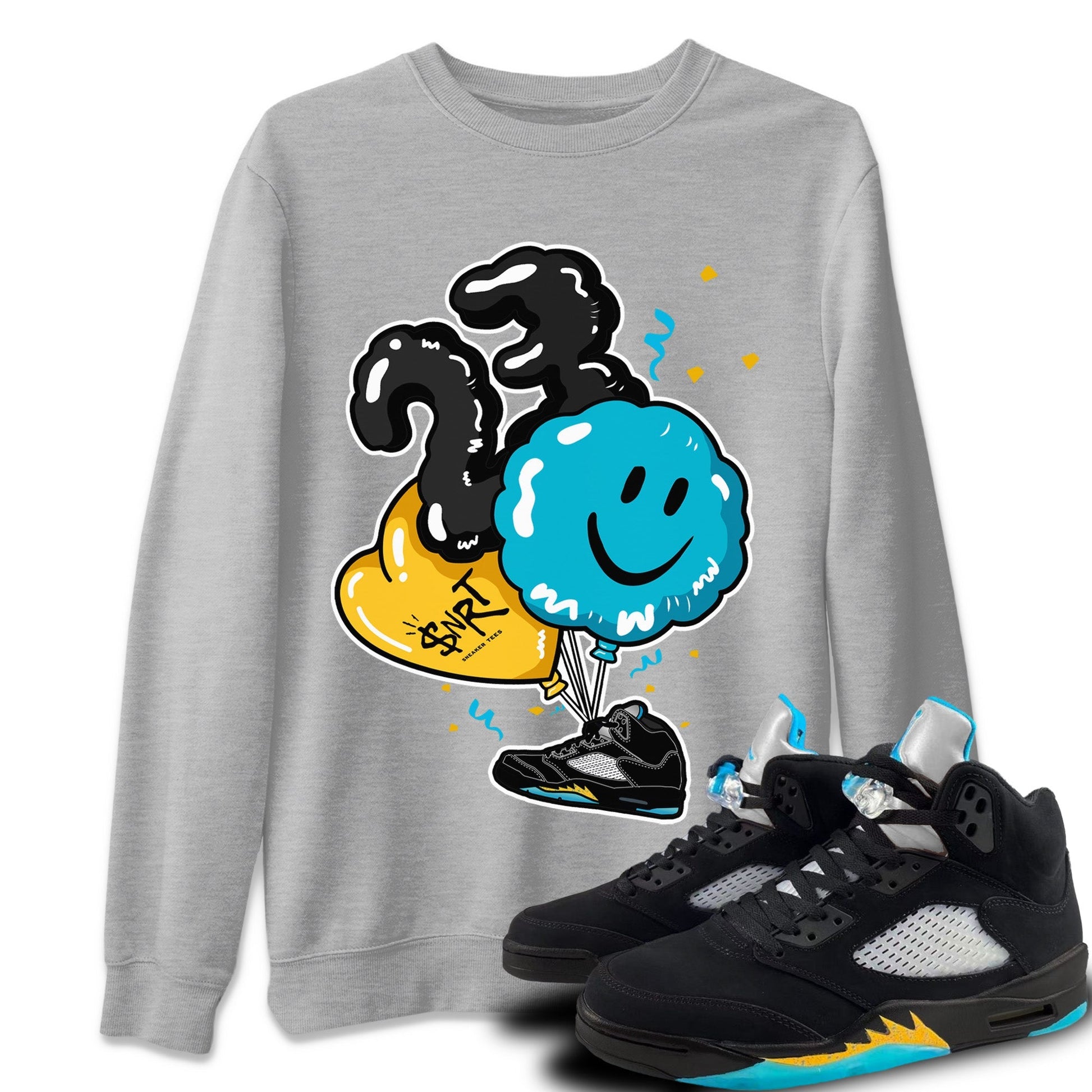 Jordan 5 Aqua Sneaker Match Tees Balloon Sneaker Tees Jordan 5 Aqua Sneaker Release Tees Unisex Shirts