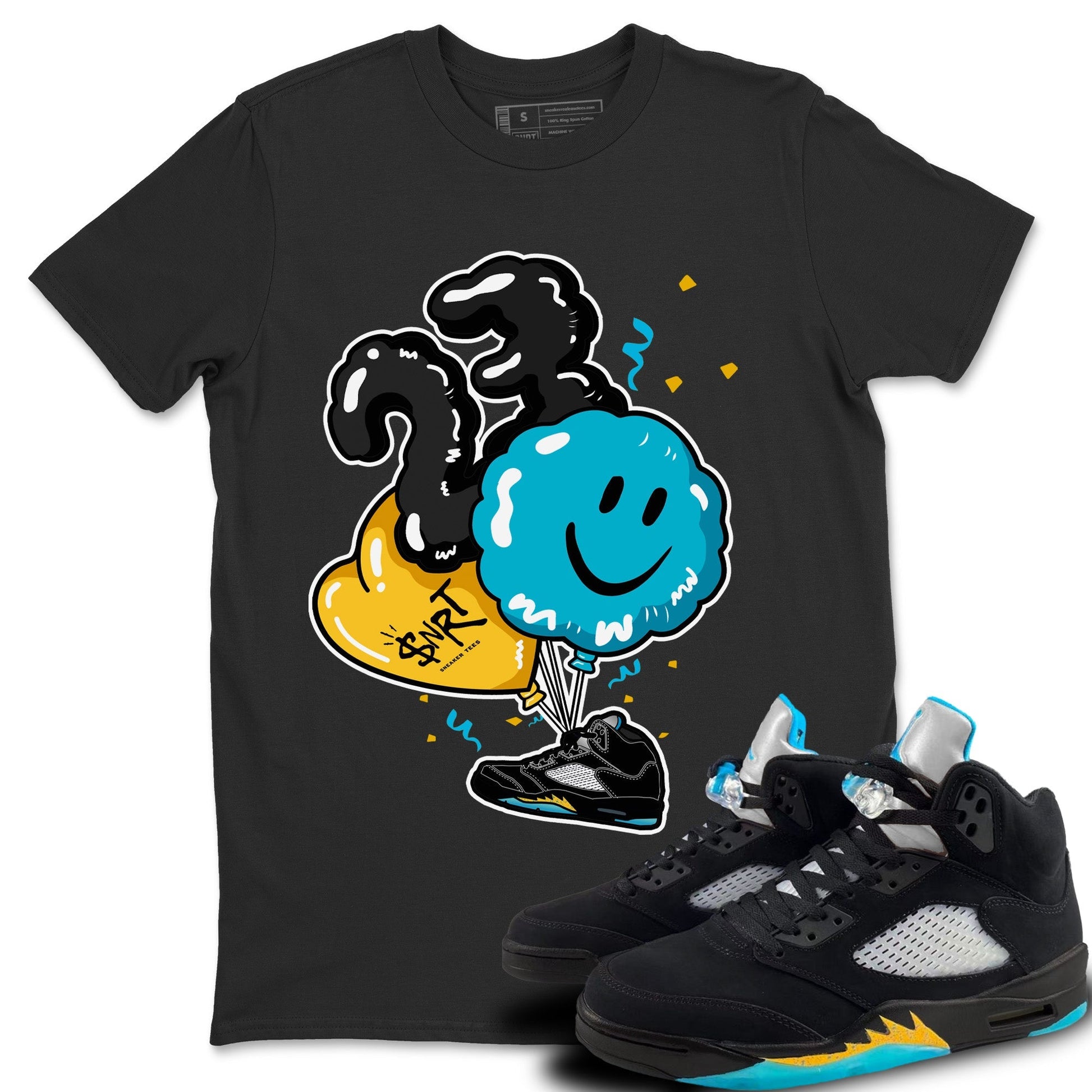 Jordan 5 Aqua Sneaker Match Tees Balloon Sneaker Tees Jordan 5 Aqua Sneaker Release Tees Unisex Shirts