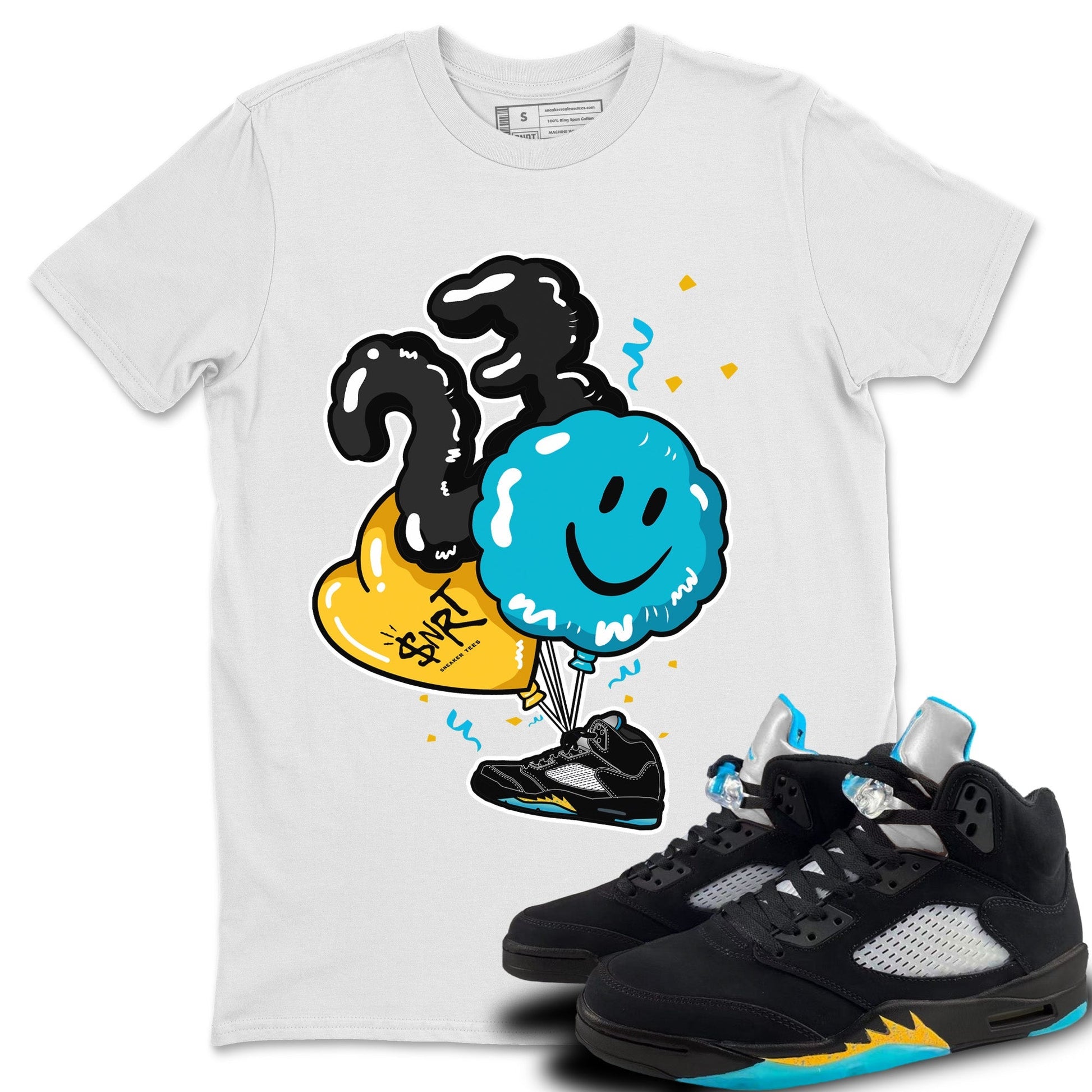 Jordan 5 Aqua Sneaker Match Tees Balloon Sneaker Tees Jordan 5 Aqua Sneaker Release Tees Unisex Shirts