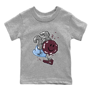 5s Burgundy shirt to match jordans Balloon sneaker tees Air Jordan 5 Burgundy SNRT Sneaker Release Tees Baby Toddler Heather Grey 2 T-Shirt