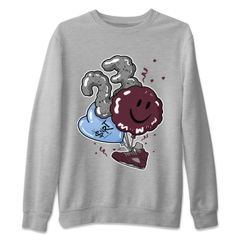 5s Burgundy shirt to match jordans Balloon sneaker tees Air Jordan 5 Burgundy SNRT Sneaker Release Tees Unisex Heather Grey 2 T-Shirt