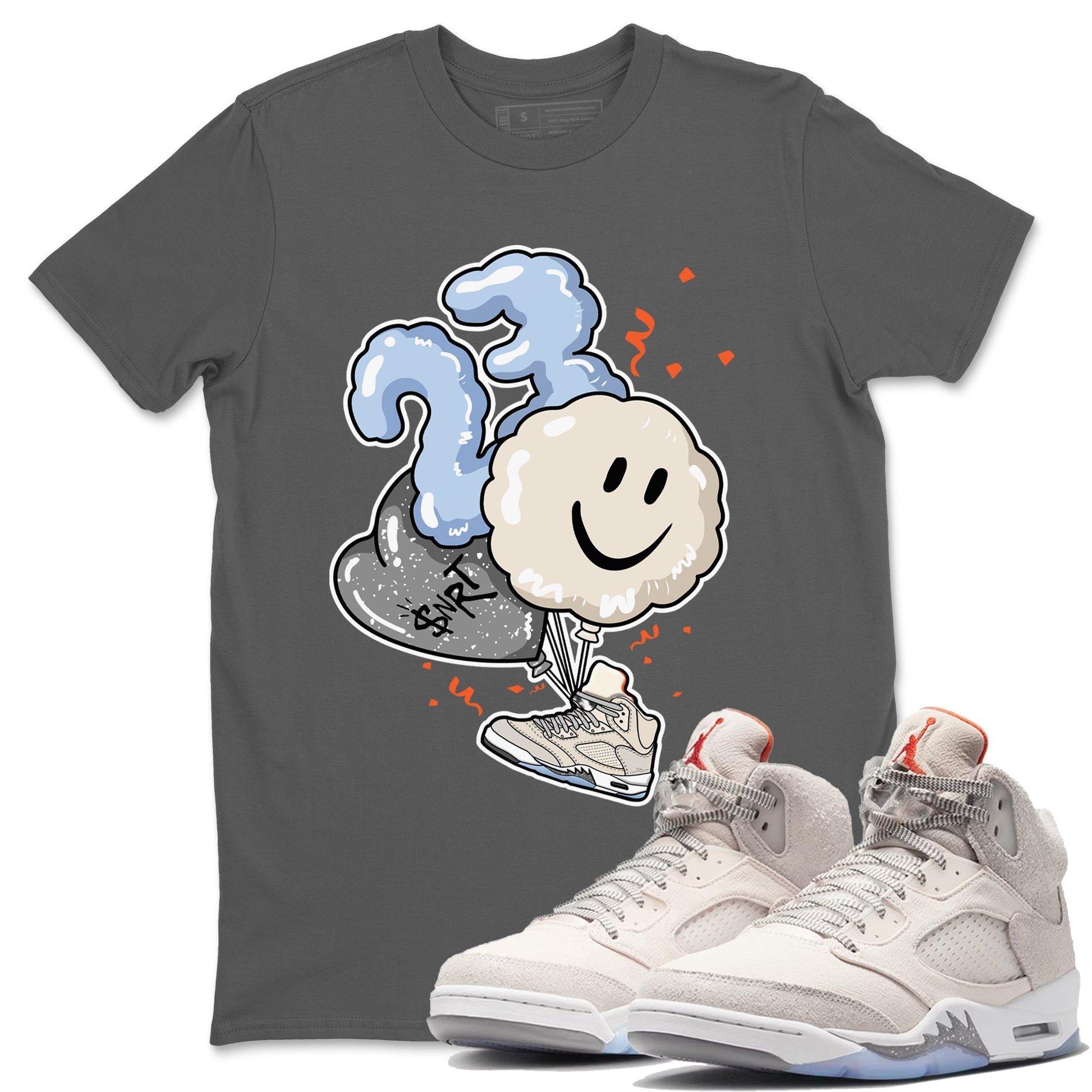 Air Jordan 5 Craft Sneaker Match Tees Balloon Sneaker Tees Air Jordan 5 Craft Tee Unisex Shirts Cool Grey 1