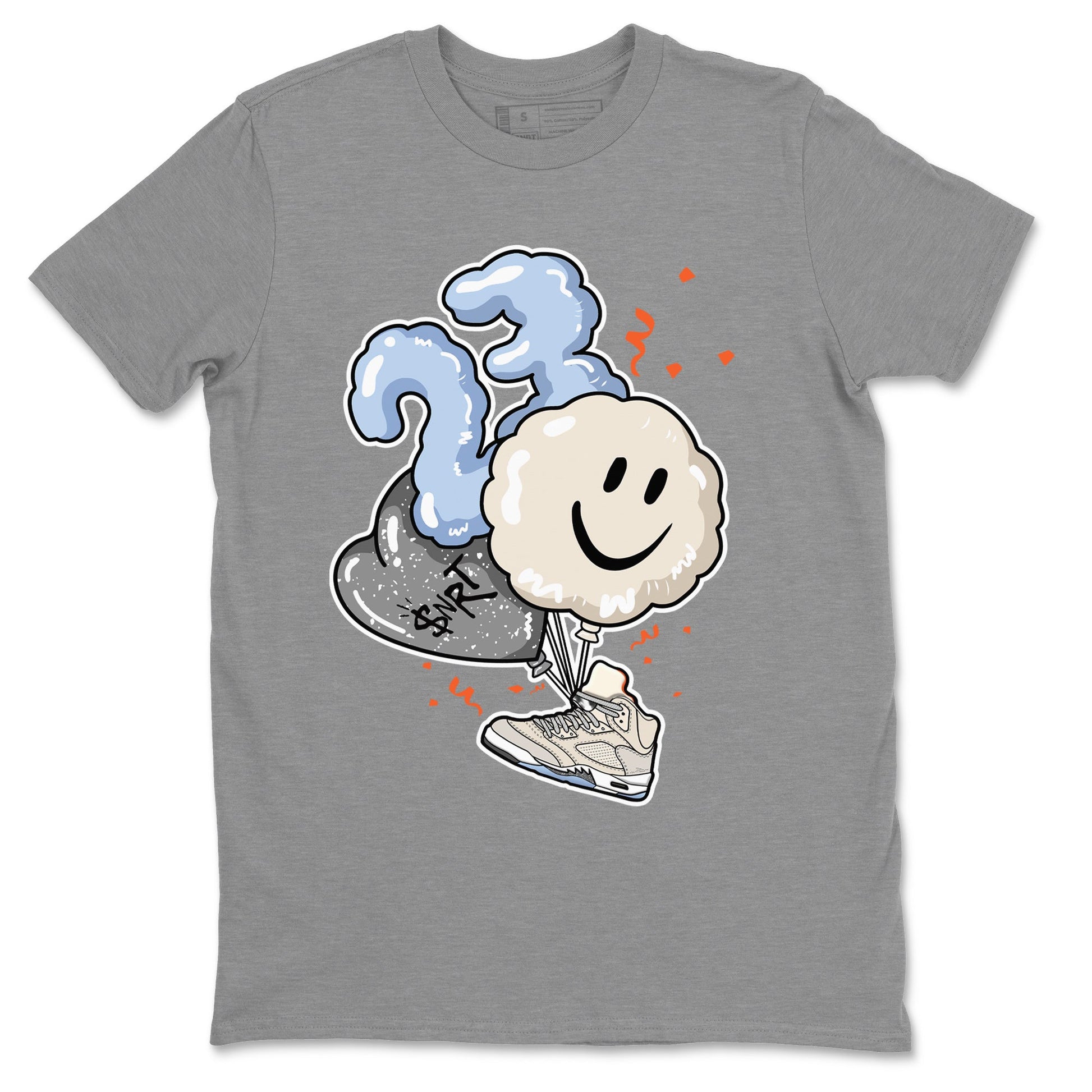 Air Jordan 5 Craft Sneaker Match Tees Balloon Sneaker Tees Air Jordan 5 Craft Tee Unisex Shirts Heather Grey 2