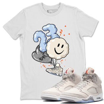 Air Jordan 5 Craft Sneaker Match Tees Balloon Sneaker Tees Air Jordan 5 Craft Tee Unisex Shirts White 1