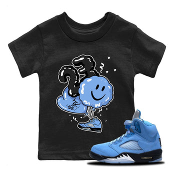 Jordan 5 UNC Sneaker Match Tees Balloon Sneaker Tees Jordan 5 UNC Sneaker Release Tees Kids Shirts