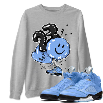 Jordan 5 UNC Sneaker Match Tees Balloon Sneaker Tees Jordan 5 UNC SNRT Sneaker Tees Unisex Shirts