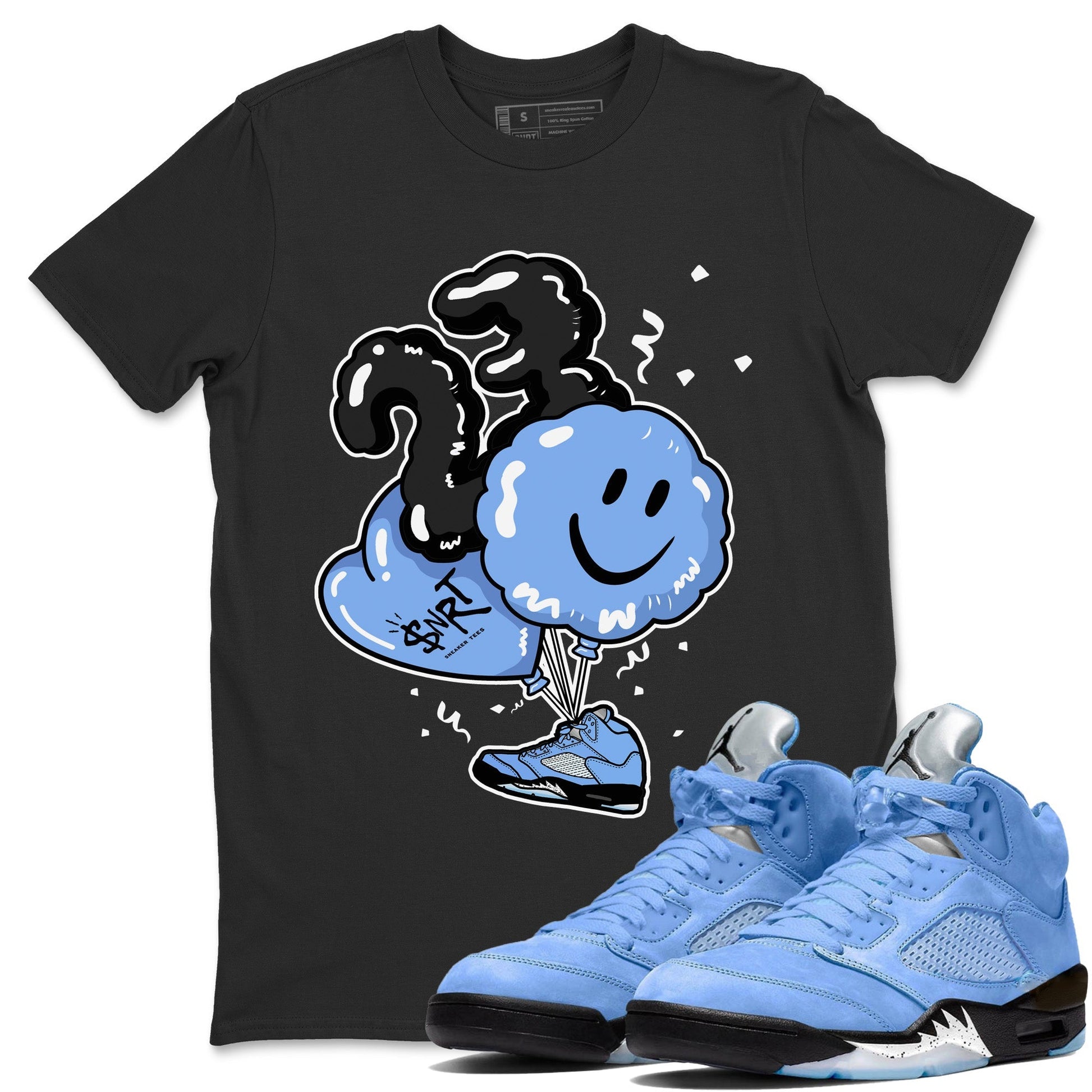 Jordan 5 UNC Sneaker Match Tees Balloon Sneaker Tees Jordan 5 UNC SNRT Sneaker Tees Unisex Shirts