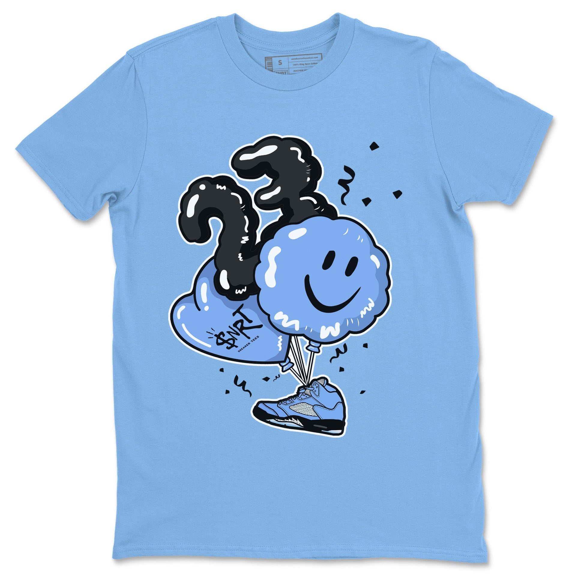 Jordan 5 UNC Sneaker Match Tees Balloon Sneaker Tees Jordan 5 UNC SNRT Sneaker Tees Unisex Shirts