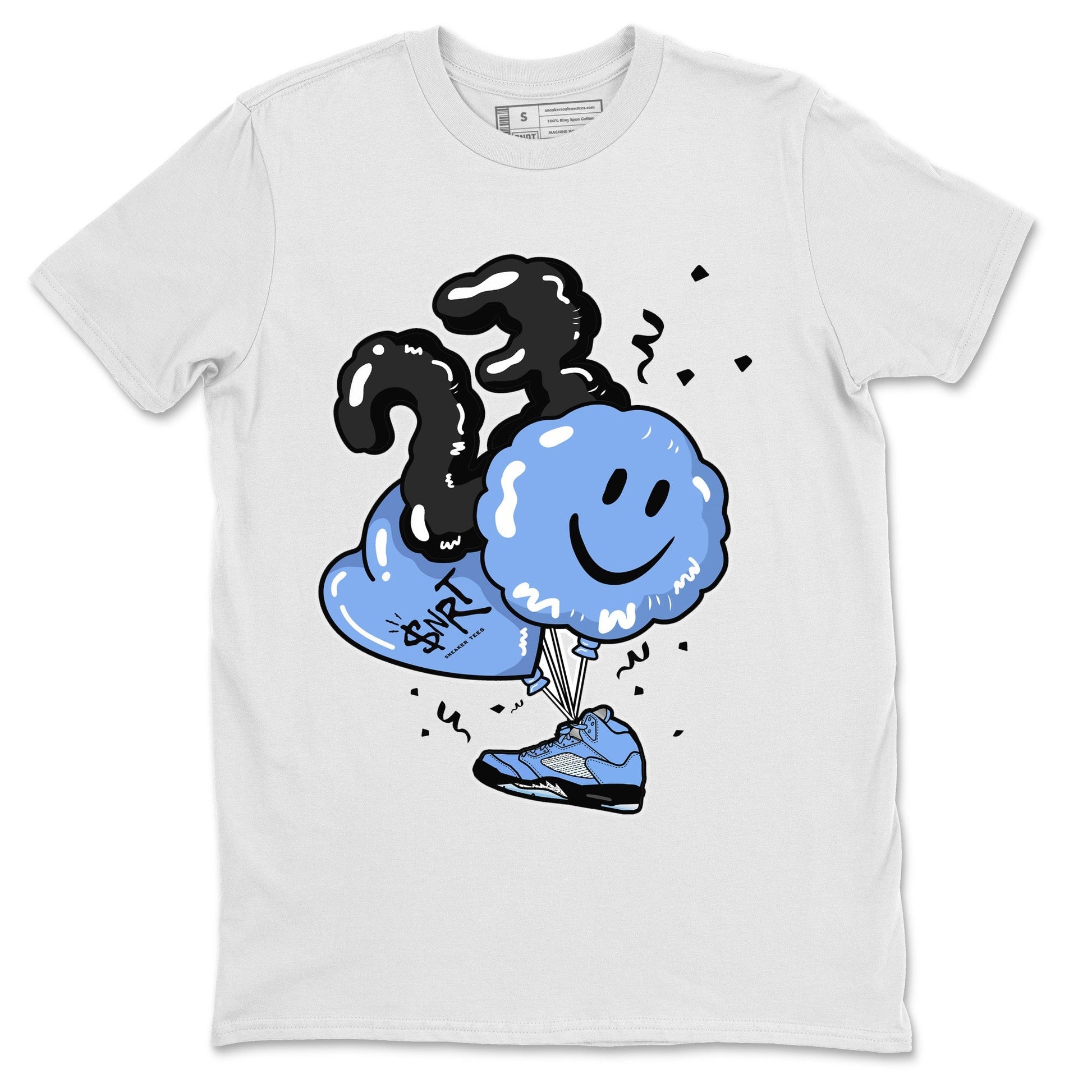 Jordan 5 UNC Sneaker Match Tees Balloon Sneaker Tees Jordan 5 UNC SNRT Sneaker Tees Unisex Shirts