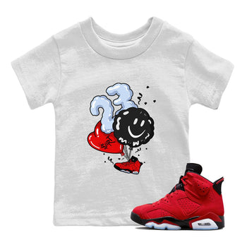 Air Jordan 6 Toro Bravo Sneaker Match Tees Balloon Sneaker Tees Toro Bravo 6s T-Shirt Kids Shirts White 1