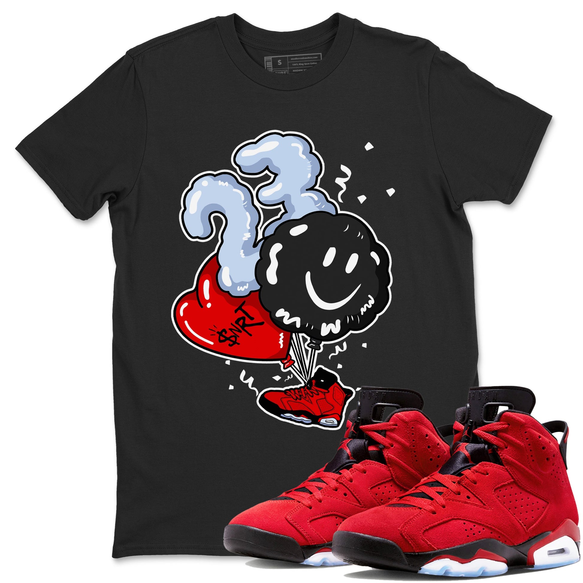 Air Jordan 6 Toro Bravo Sneaker Match Tees Balloon Sneaker Tees Toro Bravo 6s T-Shirt Unisex Shirts Black 1