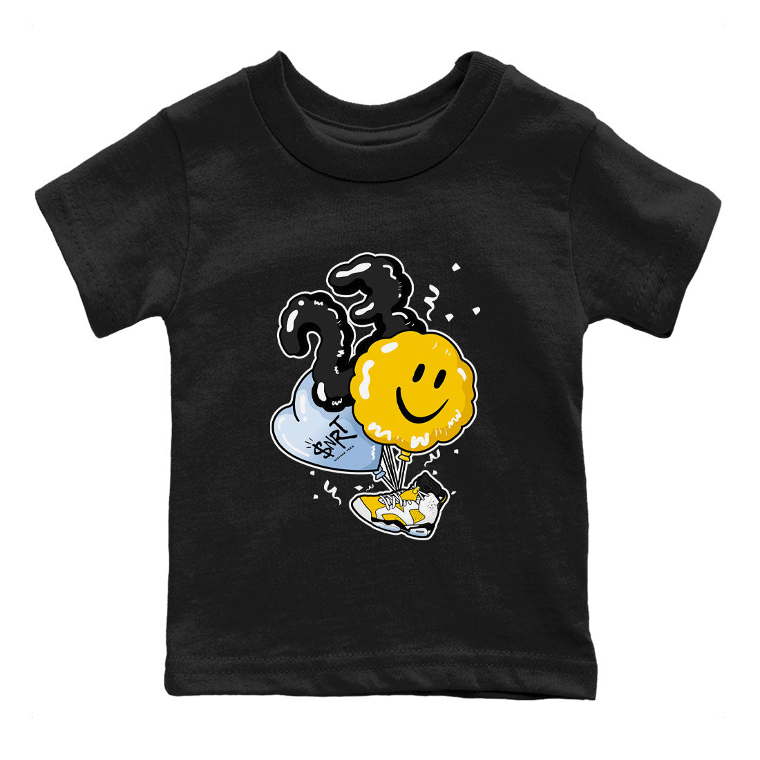 Air Jordan 6 Yellow Ochre shirt to match jordans Balloon sneaker tees 6s Yellow Ochre SNRT sneaker release tees baby toddler Black 2 cotton Shirt