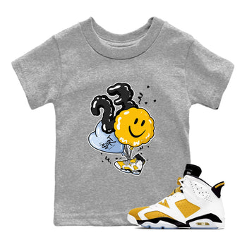 Air Jordan 6 Yellow Ochre shirt to match jordans Balloon sneaker tees 6s Yellow Ochre SNRT sneaker release tees baby toddler Heather Grey 1 cotton Shirt