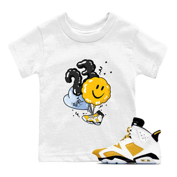 Air Jordan 6 Yellow Ochre shirt to match jordans Balloon sneaker tees 6s Yellow Ochre SNRT sneaker release tees baby toddler White 1 cotton Shirt