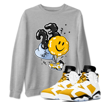Air Jordan 6 Yellow Ochre shirt to match jordans Balloon sneaker tees Air Jordan 6 Yellow Ochre SNRT Sneaker Release Tees unisex cotton Heather Grey 1 crew neck shirt