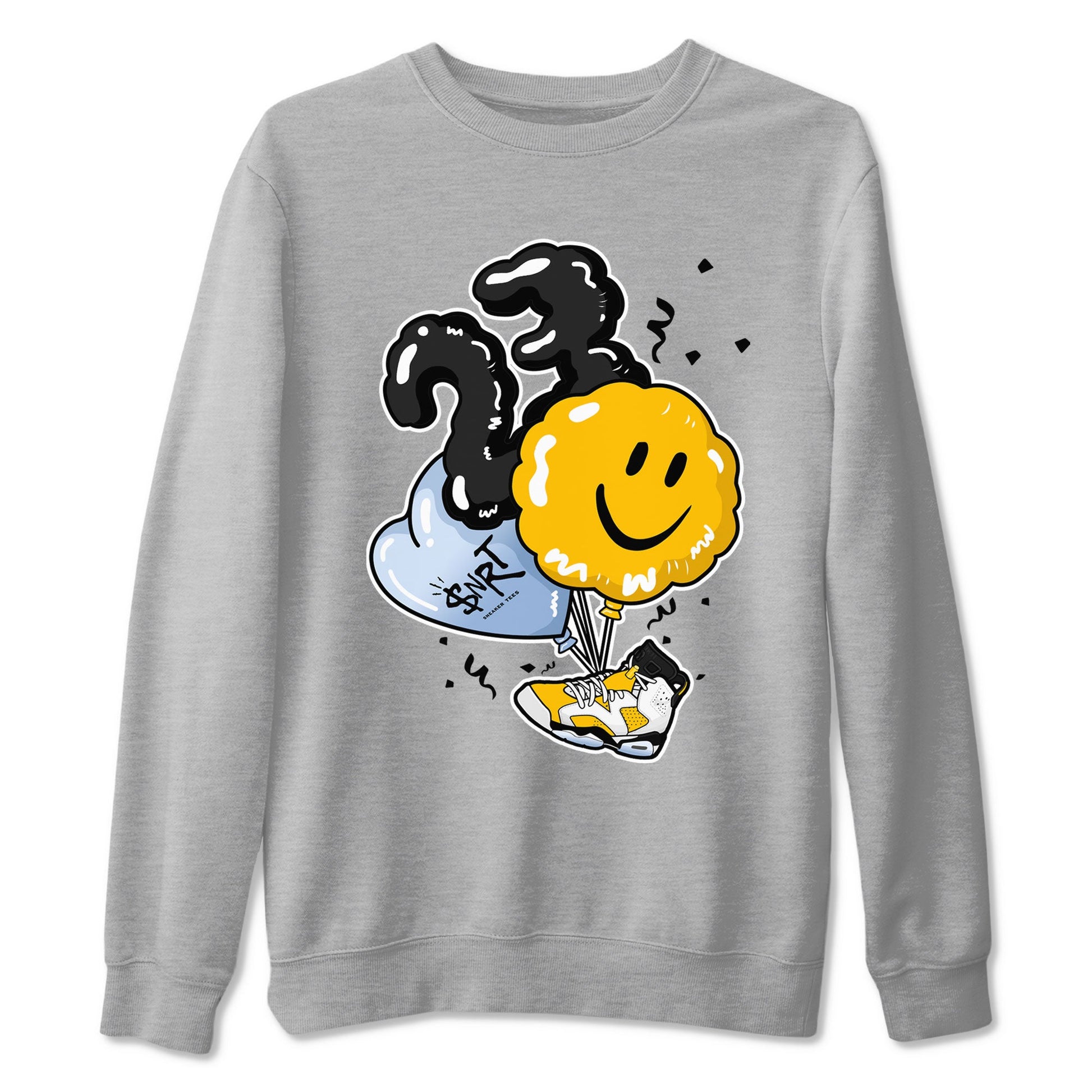Air Jordan 6 Yellow Ochre shirt to match jordans Balloon sneaker tees Air Jordan 6 Yellow Ochre SNRT Sneaker Release Tees unisex cotton Heather Grey 2 crew neck shirt