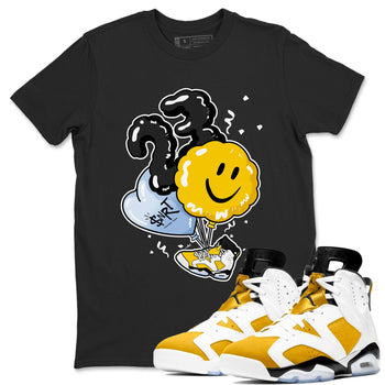 Air Jordan 6 Yellow Ochre shirt to match jordans Balloon sneaker tees Air Jordan 6 Yellow Ochre SNRT Sneaker Release Tees unisex cotton Black 1 crew neck shirt
