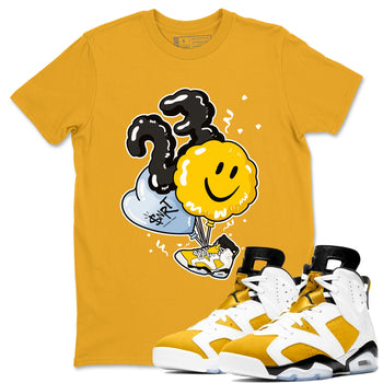 Air Jordan 6 Yellow Ochre shirt to match jordans Balloon sneaker tees Air Jordan 6 Yellow Ochre SNRT Sneaker Release Tees unisex cotton Gold 1 crew neck shirt