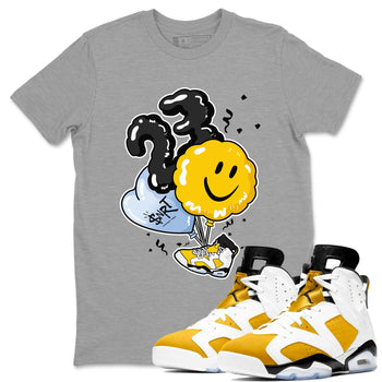 Air Jordan 6 Yellow Ochre shirt to match jordans Balloon sneaker tees Air Jordan 6 Yellow Ochre SNRT Sneaker Release Tees unisex cotton Heather Grey 1 crew neck shirt