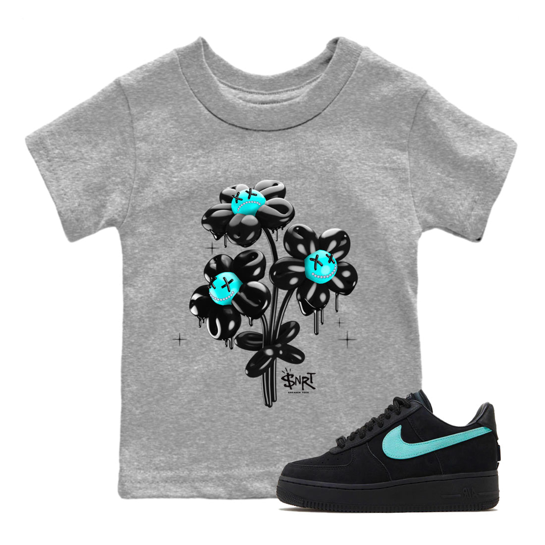 Air Force 1 Tiffany balloon bouquet Baby and Kids Sneaker Tees Air Force 1 Low x Tiffany & Co Kids Sneaker Tees Size Chart
