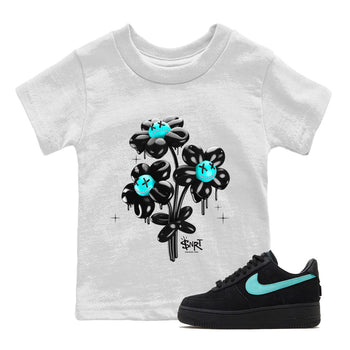Air Force 1 Tiffany Sneaker Match Tees balloon bouquet Sneaker Tees Air Force 1 Low x Tiffany & Co Sneaker Release Tees Kids Shirts White 1