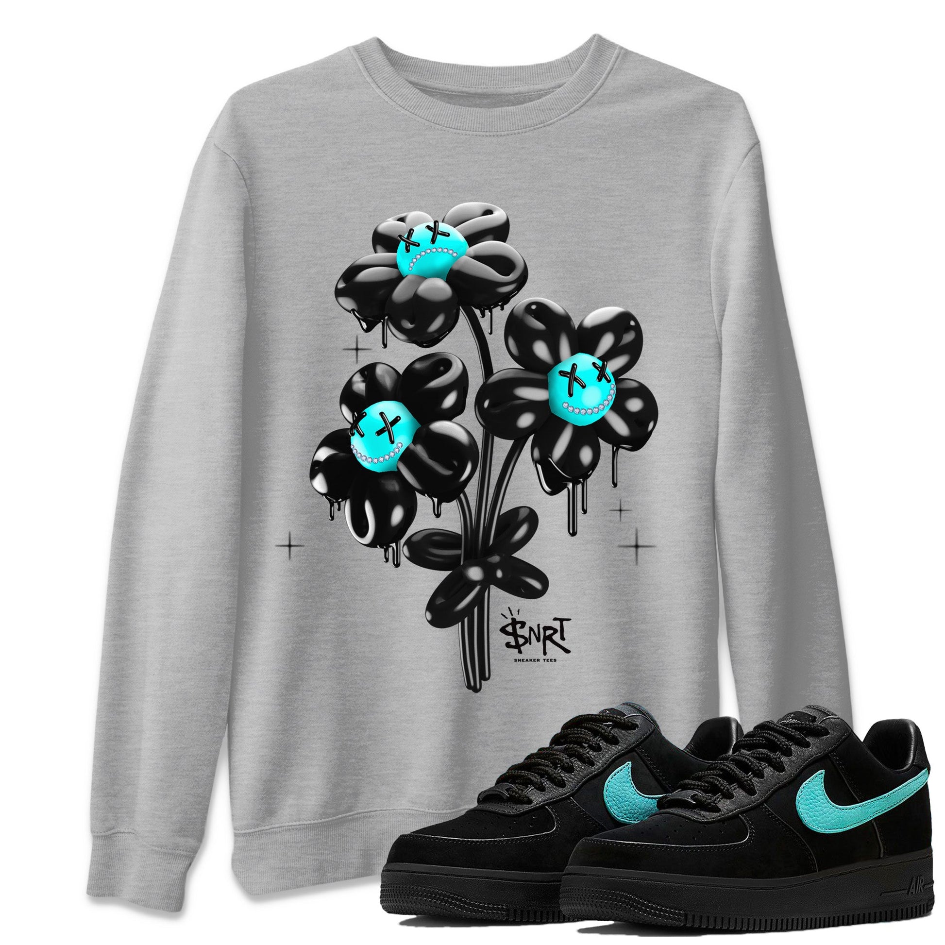 Air Force 1 Tiffany Sneaker Match Tees balloon bouquet Sneaker Tees Air Force 1 Low x Tiffany & Co Sneaker Release Tees Unisex Shirts Heather Grey 1