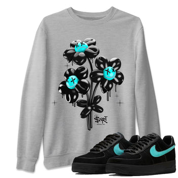 Air Force 1 Tiffany Sneaker Match Tees balloon bouquet Sneaker Tees Air Force 1 Low x Tiffany & Co Sneaker Release Tees Unisex Shirts Heather Grey 1