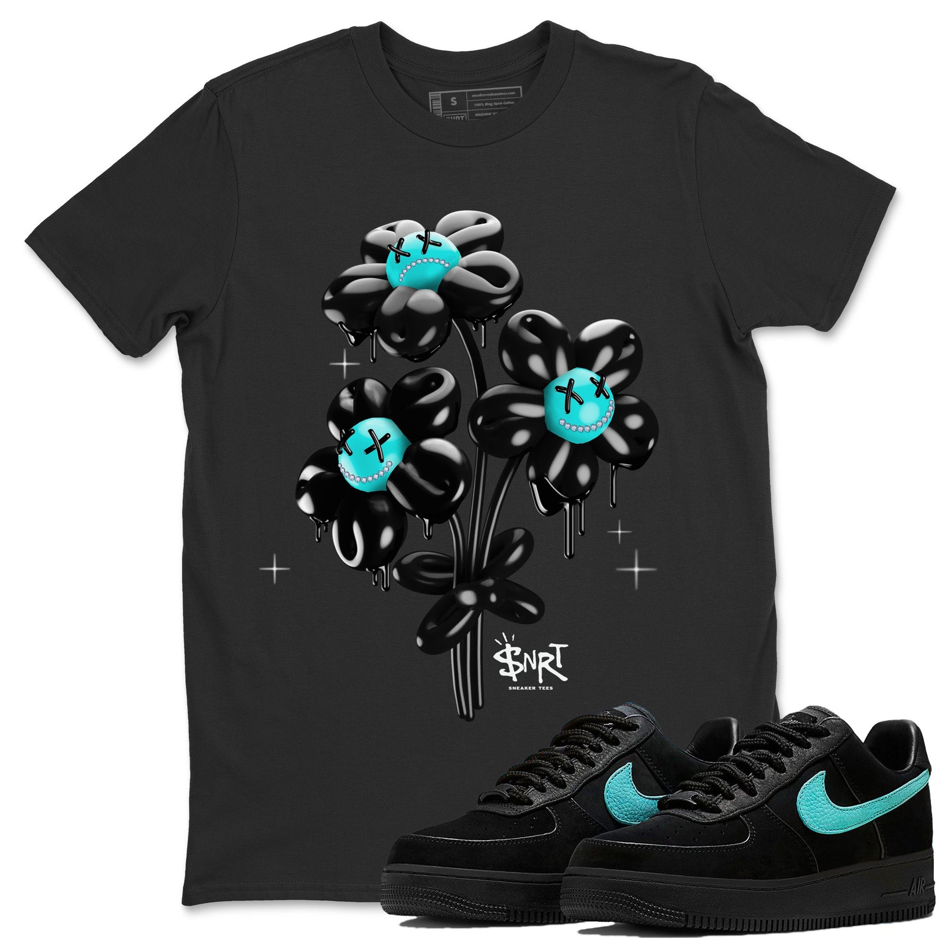 Air Force 1 Tiffany Sneaker Match Tees balloon bouquet Sneaker Tees Air Force 1 Low x Tiffany & Co Sneaker Release Tees Unisex Shirts Black 1