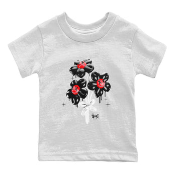 Air Jordan 1 Satin Bred Sneaker Match Tees Balloon Bouquet Sneaker Tees 1s Satin Bred SNRT Sneaker Release Tees Kids Shirts White 2