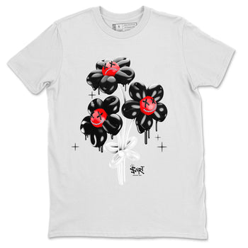 Air Jordan 1 Satin Bred Sneaker Match Tees Balloon Bouquet Sneaker Tees 1s Satin Bred SNRT Sneaker Release Tees Unisex Shirts White 2