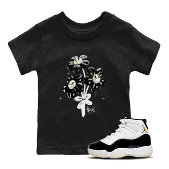 11s Gratitude shirt to match jordans Balloon Bouquet sneaker tees Air Jordan 11 Gratitude SNRT Sneaker Tees Baby Toddler Black 1 T-Shirt