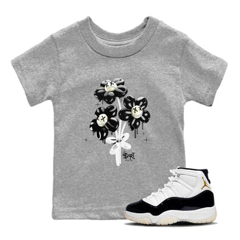 11s Gratitude shirt to match jordans Balloon Bouquet sneaker tees Air Jordan 11 Gratitude SNRT Sneaker Tees Baby Toddler Heather Grey 1 T-Shirt