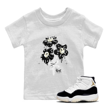 11s Gratitude shirt to match jordans Balloon Bouquet sneaker tees Air Jordan 11 Gratitude SNRT Sneaker Tees Baby Toddler White 1 T-Shirt