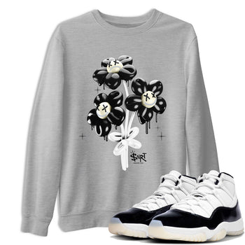 11s Gratitude shirt to match jordans Balloon Bouquet sneaker tees Air Jordan 11 Retro Gratitude SNRT Sneaker Tees Streetwear Casual Fit Heather Grey 1 T-Shirt
