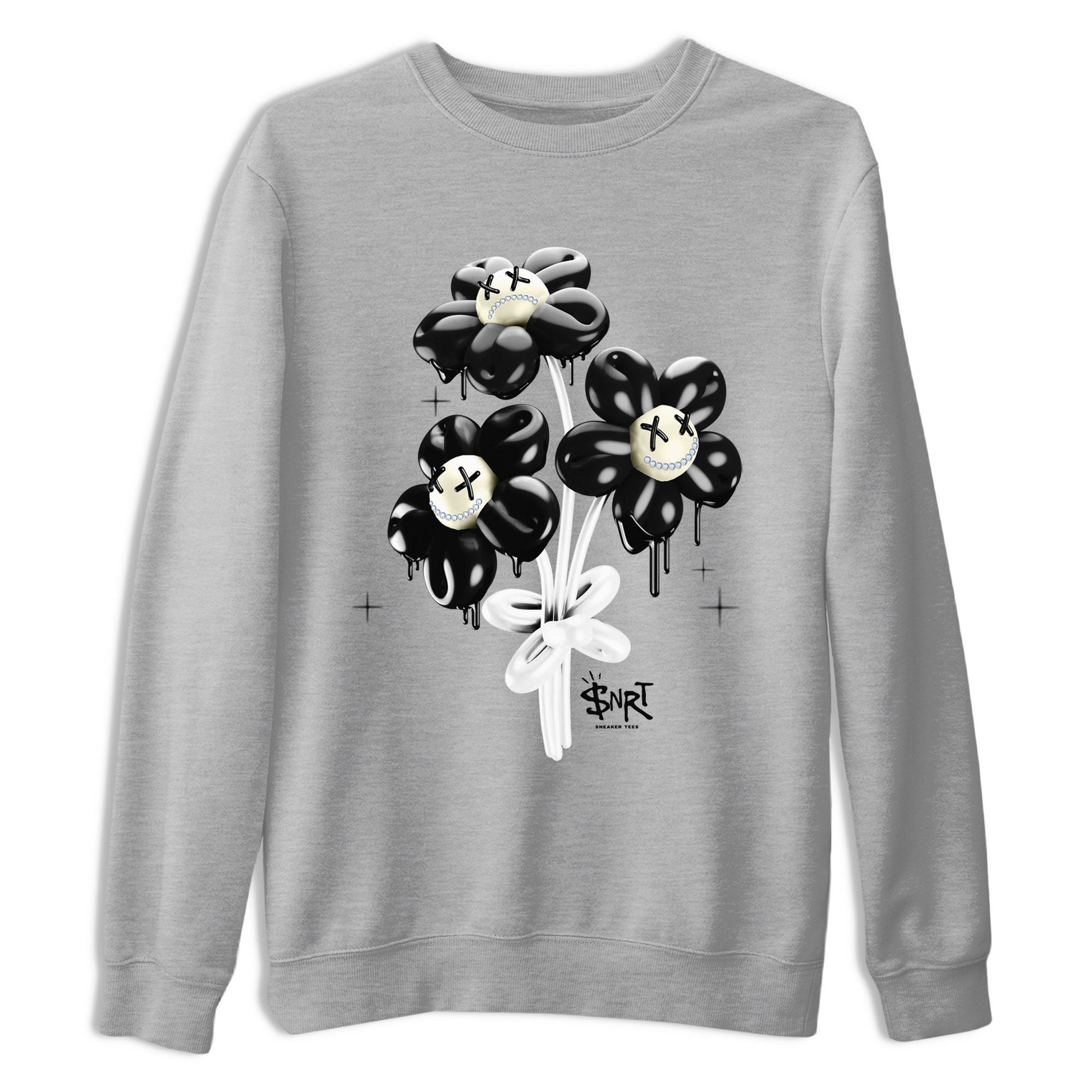 11s Gratitude shirt to match jordans Balloon Bouquet sneaker tees Air Jordan 11 Retro Gratitude SNRT Sneaker Tees Streetwear Casual Fit Heather Grey 2 T-Shirt