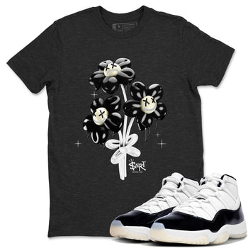 11s Gratitude shirt to match jordans Balloon Bouquet sneaker tees Air Jordan 11 Retro Gratitude SNRT Sneaker Tees Streetwear Casual Fit Charcoal Heather 1 T-Shirt