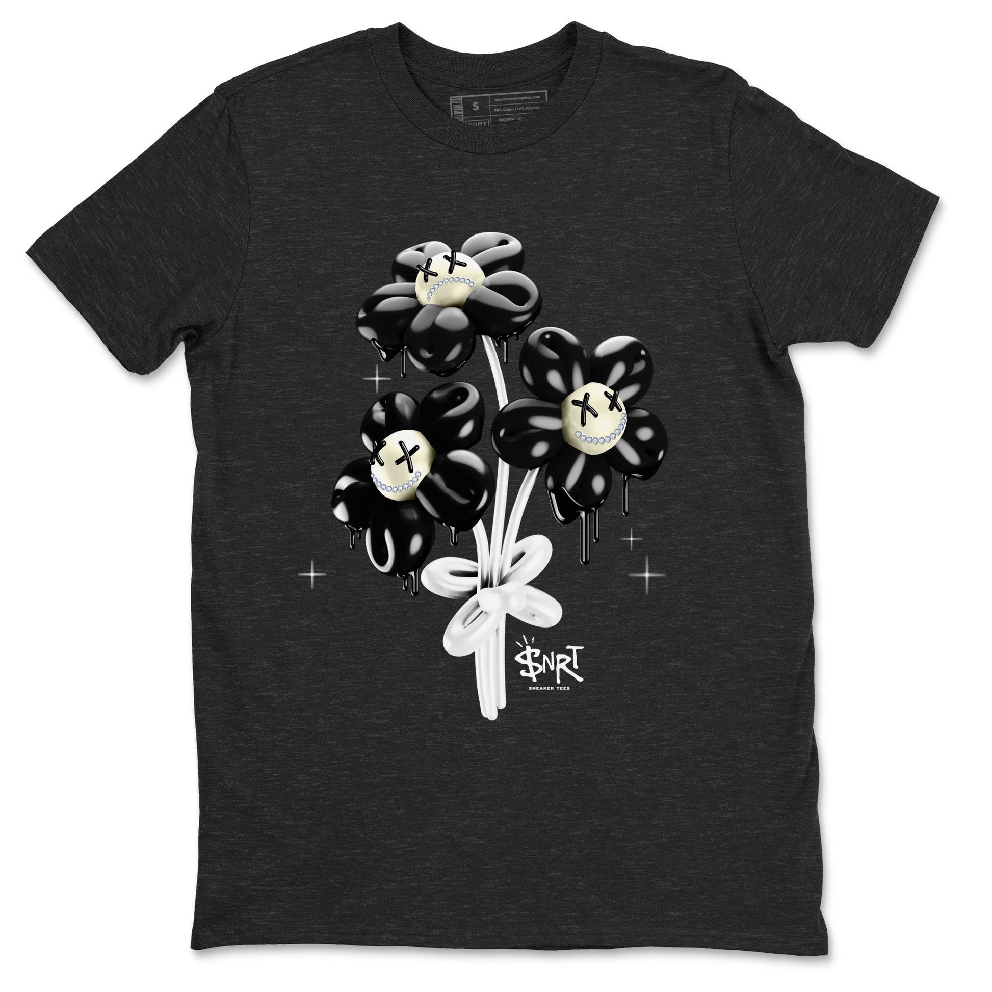 11s Gratitude shirt to match jordans Balloon Bouquet sneaker tees Air Jordan 11 Retro Gratitude SNRT Sneaker Tees Streetwear Casual Fit Charcoal Heather 2 T-Shirt