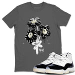 11s Gratitude shirt to match jordans Balloon Bouquet sneaker tees Air Jordan 11 Retro Gratitude SNRT Sneaker Tees Streetwear Casual Fit Cool Grey 1 T-Shirt