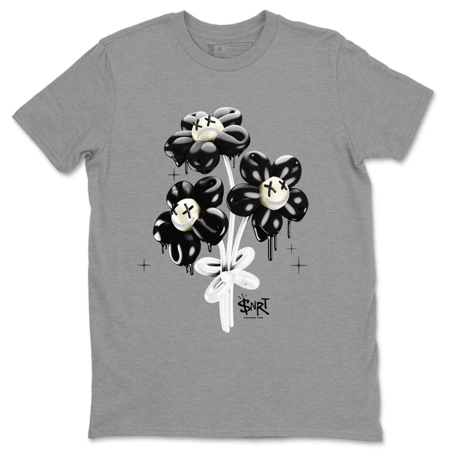 11s Gratitude shirt to match jordans Balloon Bouquet sneaker tees Air Jordan 11 Retro Gratitude SNRT Sneaker Tees Streetwear Casual Fit Heather Grey 2 T-Shirt