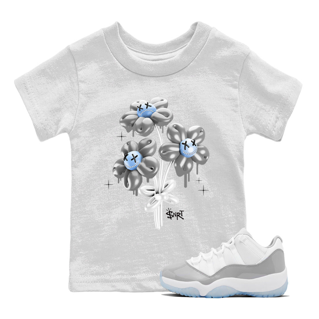 Air Jordan 11 White Cement Sneaker Match Tees balloon bouquet Sneaker Tees Air Jordan 11 Cement Grey Sneaker Release Tees Kids Shirts White 1