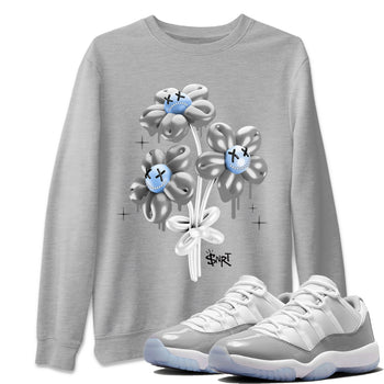 Air Jordan 11 White Cement Sneaker Match Tees balloon bouquet Sneaker Tees Air Jordan 11 Cement Grey Sneaker Release Tees Unisex Shirts Heather Grey 1
