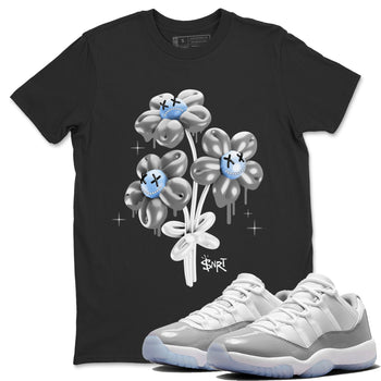 Air Jordan 11 White Cement Sneaker Match Tees balloon bouquet Sneaker Tees Air Jordan 11 Cement Grey Sneaker Release Tees Unisex Shirts Black 1