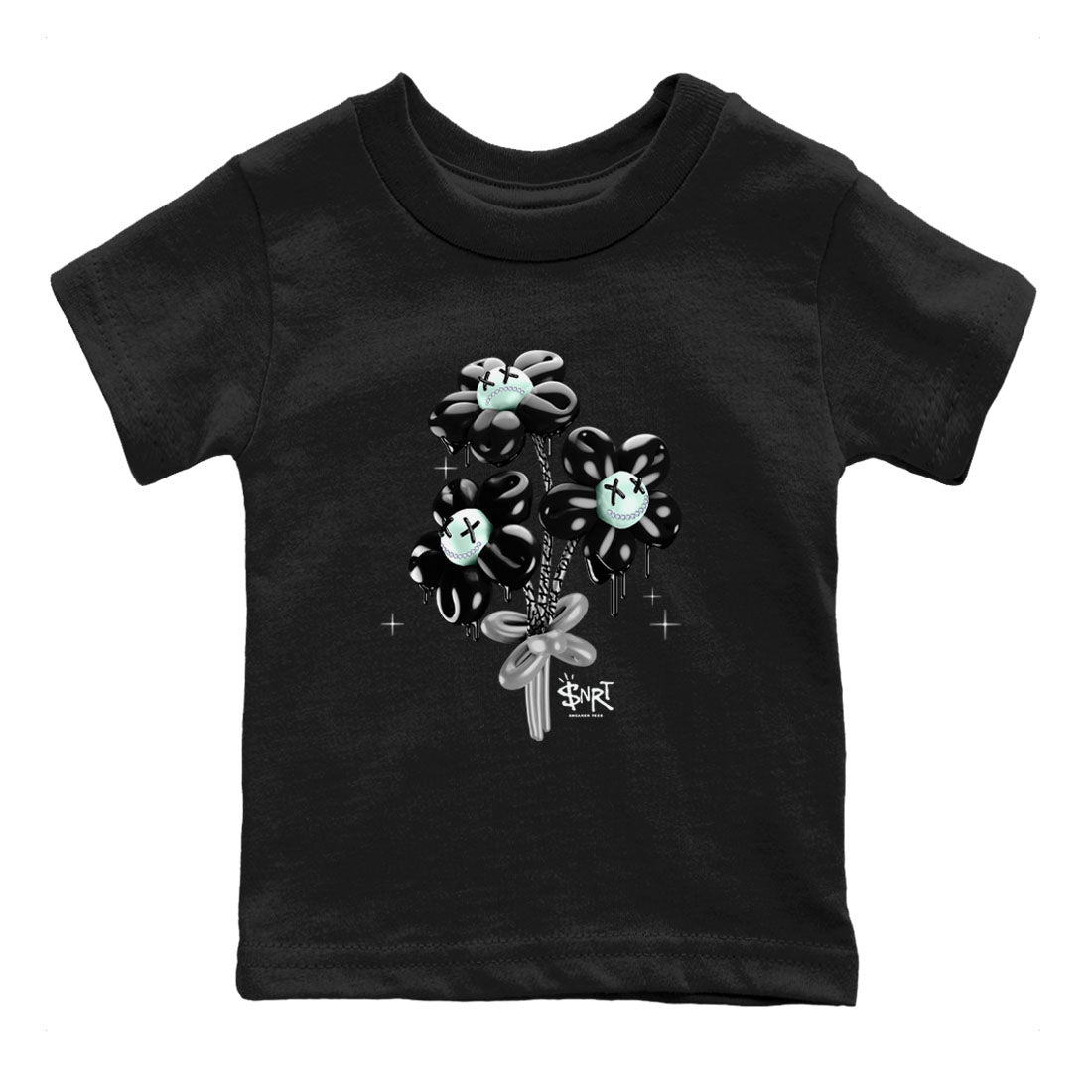 3s Green Glow shirt to match jordans Balloon Bouquet sneaker tees Air Jordan 3 Green Glow SNRT sneaker release tees baby toddler Black 2 cotton Shirt