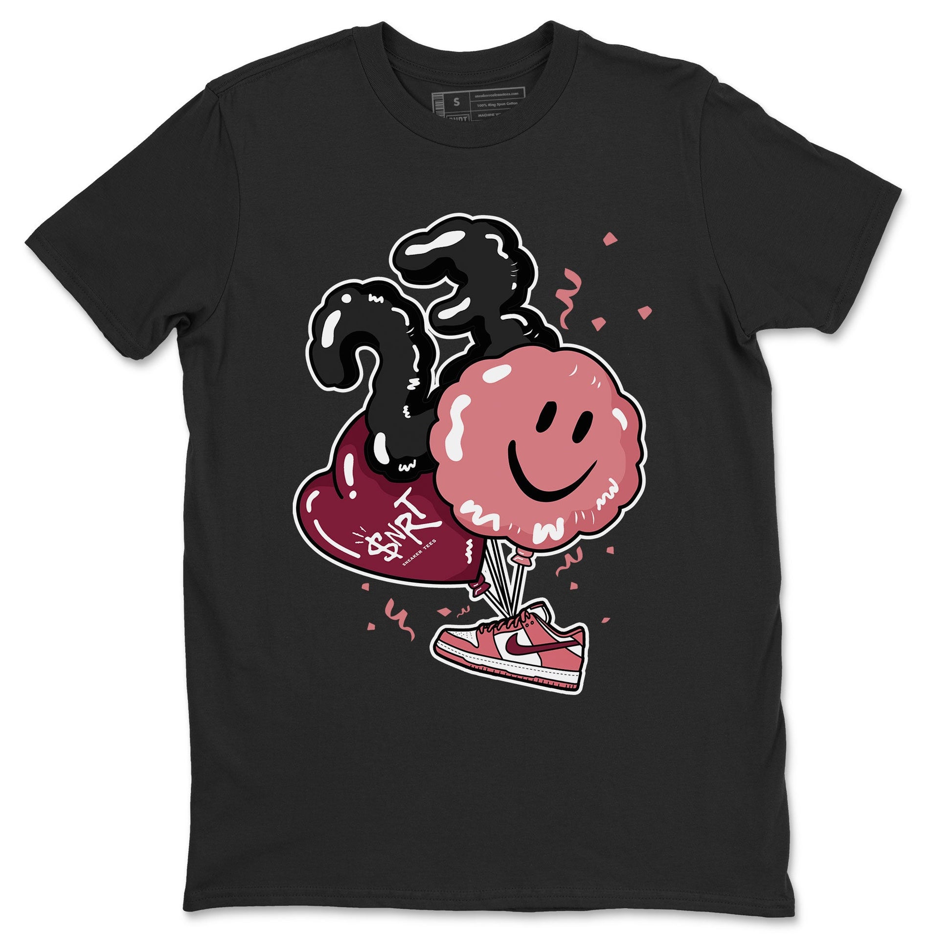 Dunks Valentines Day shirt to match jordans Balloon sneaker tees Dunks Valentine's Day SNRT sneaker Release Tees unisex cotton Black 2 crew neck shirt