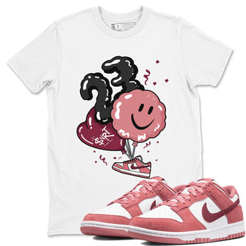 Dunks Valentines Day shirt to match jordans Balloon sneaker tees Dunks Valentine's Day SNRT sneaker Release Tees unisex cotton White 1 crew neck shirt