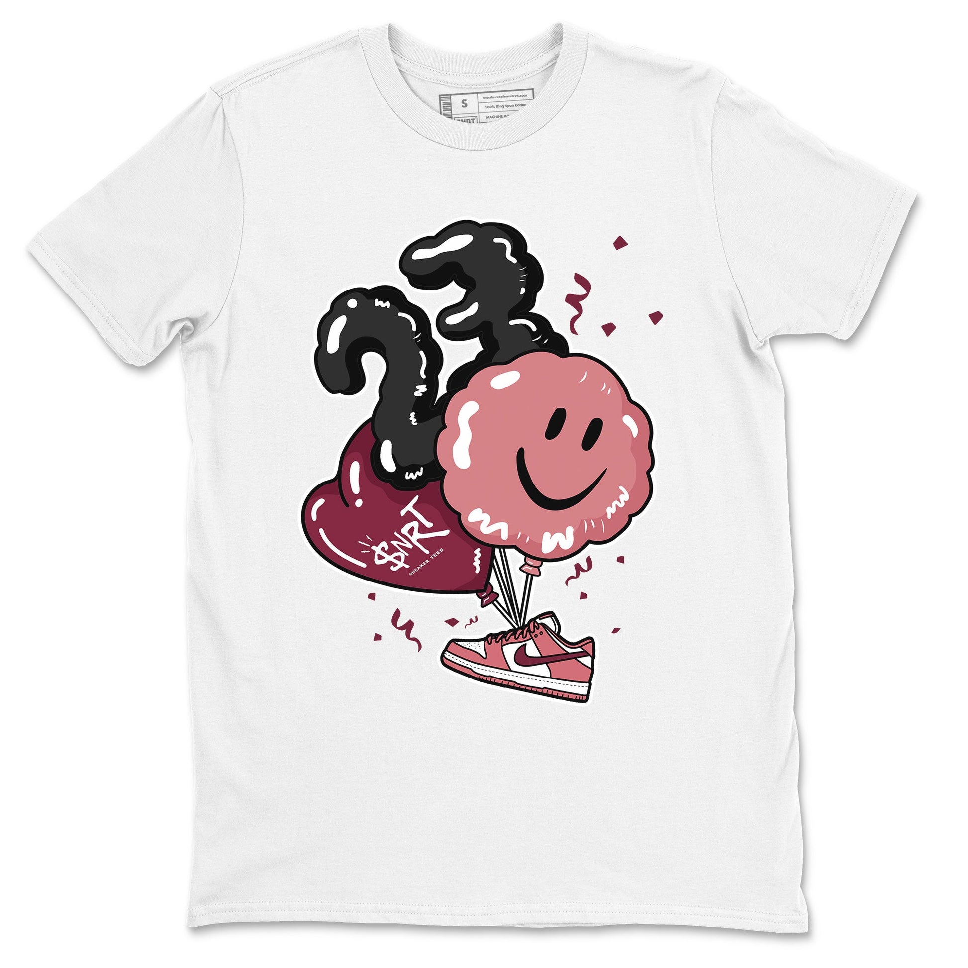 Dunks Valentines Day shirt to match jordans Balloon sneaker tees Dunks Valentine's Day SNRT sneaker Release Tees unisex cotton White 2 crew neck shirt