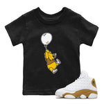Air Jordan 13 Wheat shirt to match jordans Balloon Ride sneaker tees 13s Wheat SNRT Sneaker Release Tees Baby Toddler Black 1 T-Shirt