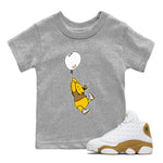 Air Jordan 13 Wheat shirt to match jordans Balloon Ride sneaker tees 13s Wheat SNRT Sneaker Release Tees Baby Toddler Heather Grey 1 T-Shirt