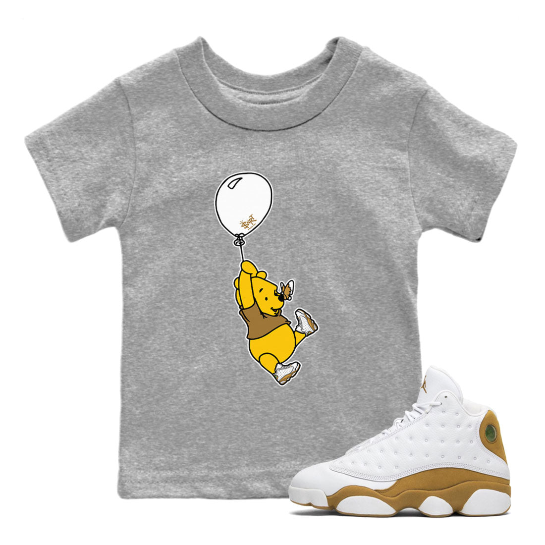 Air Jordan 13 Wheat shirt to match jordans Balloon Ride sneaker tees 13s Wheat SNRT Sneaker Release Tees Baby Toddler Heather Grey 1 T-Shirt