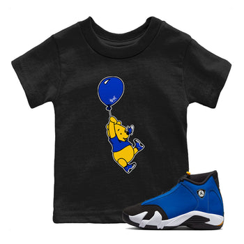 AJ14 Laney shirt to match jordans Balloon Ride sneaker tees Air Jordan 14 Laney SNRT Sneaker Release Tees Baby Toddler Black 1 T-Shirt